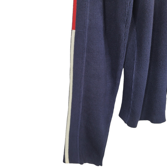Vintage Y2K Tommy Hilfiger Blue Knit Sweater Stripe Sleeve Women’s XL - Picture 2 of 11